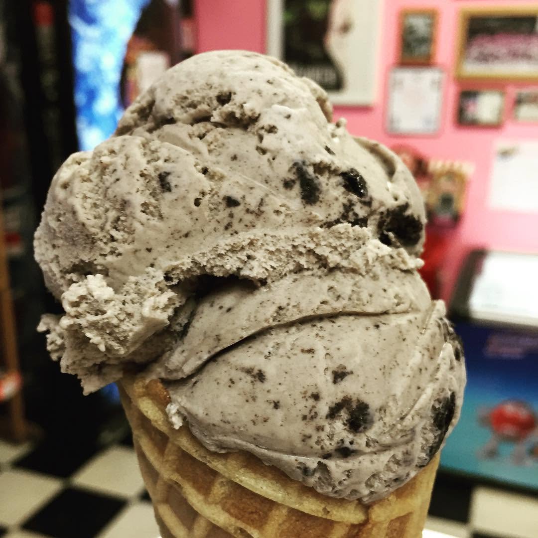 Oreo ice cream at Scoops