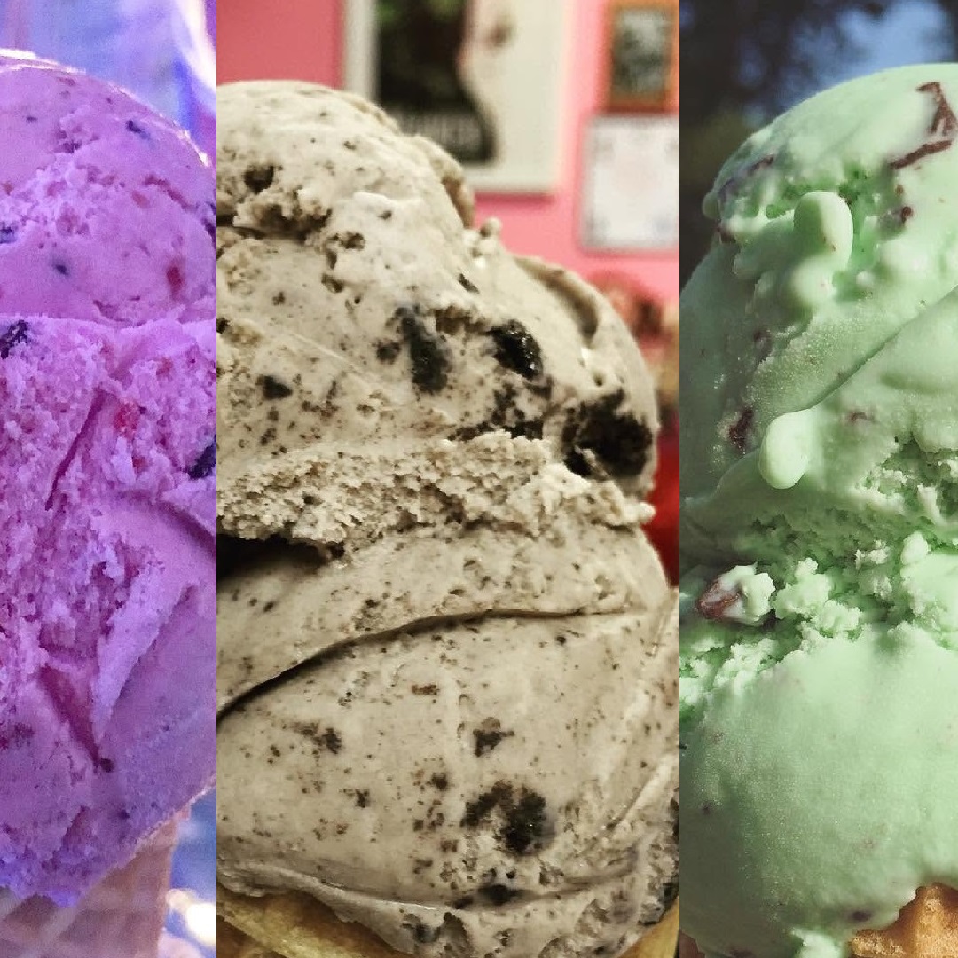 Scoops ice cream cones